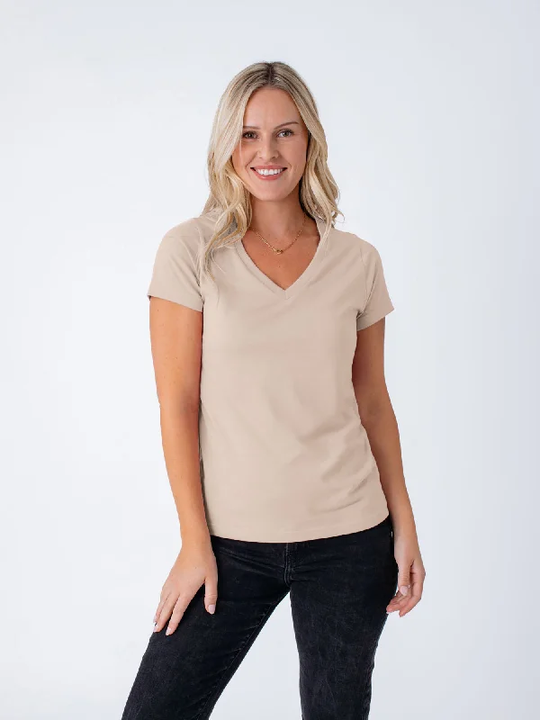 Women's Blouse with Mandarin CollarWomen's Desert V-Neck