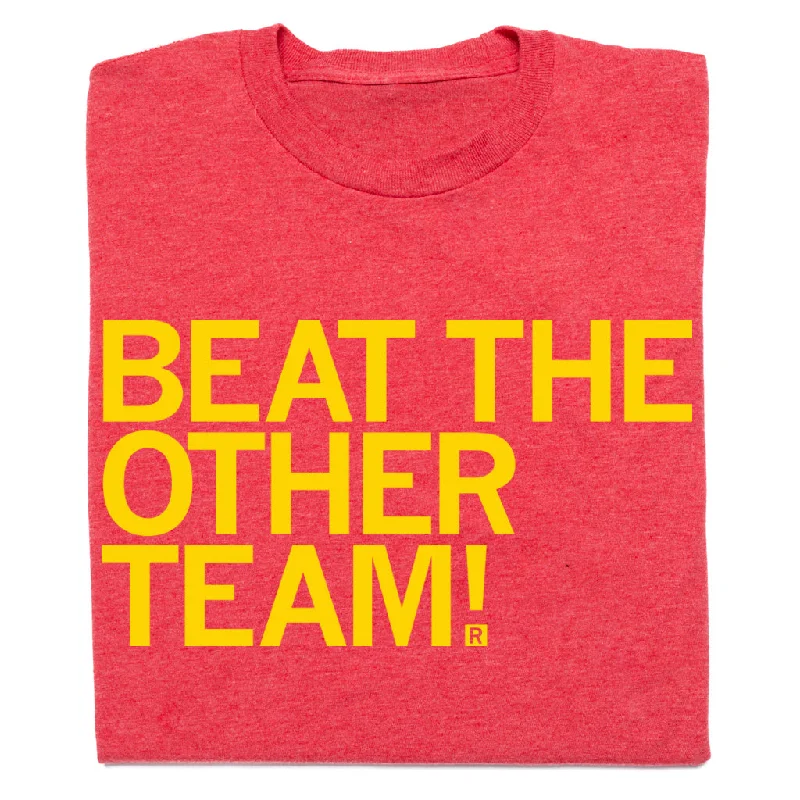 Women's Blouse with Narrow CollarBeat The Other Team Red & Gold