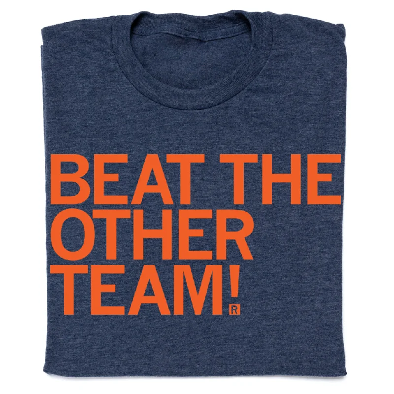 Women's Blouse with Low CollarBeat The Other Team Navy & Orange