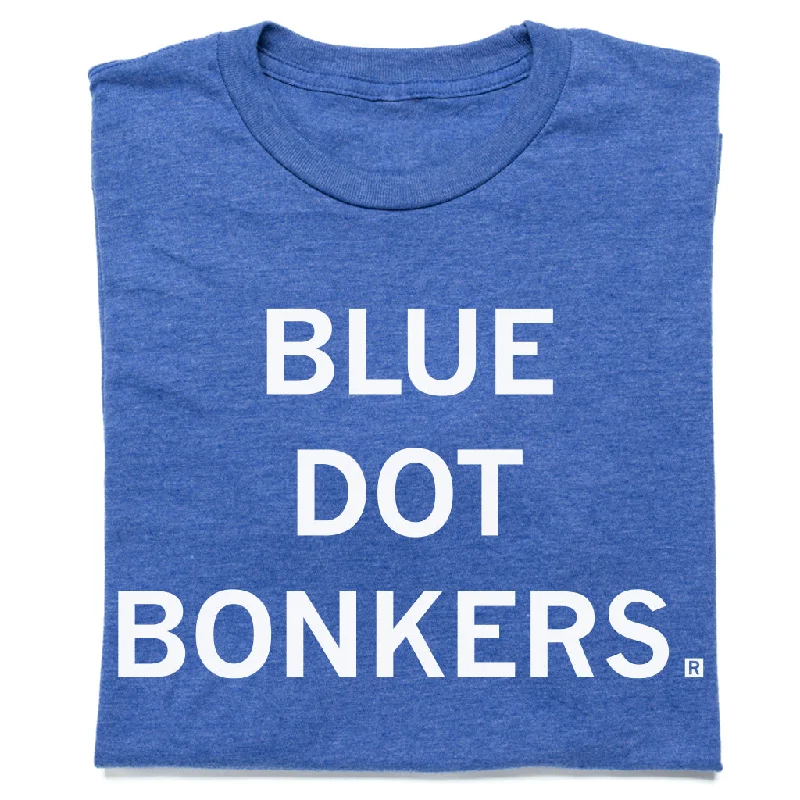 Women's Blouse with V-Shaped CollarBlue Dot Bonkers