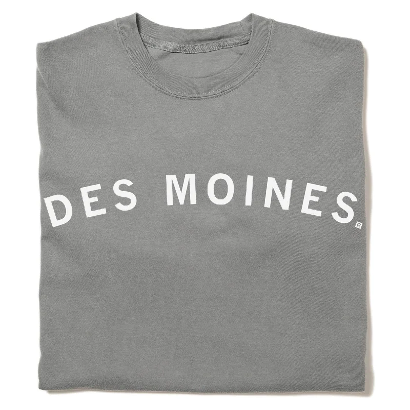 Women's Blouse with Square CollarDes Moines Curved Logo Heavyweight