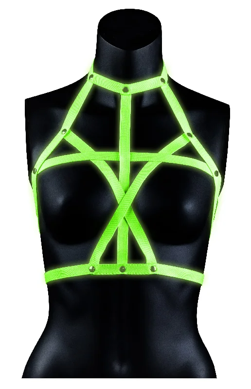 plus-size sports bra with mesh panelsBra Harness - Small/medium -Glow in the Dark