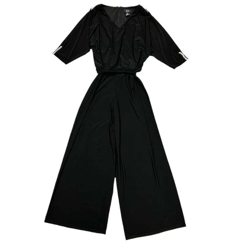 Women's Jumpsuits with U-Shaped CollarJumpsuit By Msk In Black & Silver, Size: Xlp