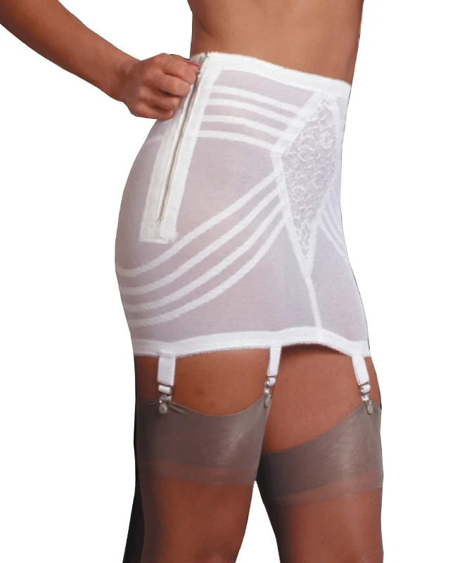 convertible halter-neck braRago Shapewear Zippered Open Bottom Girdle White 4x