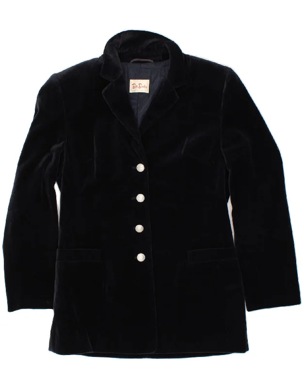 Women's Coats with Fur Trimmed PocketsBETTY BARCLAY Womens 4 Button Blazer Jacket UK 12 Medium Navy Blue Cotton