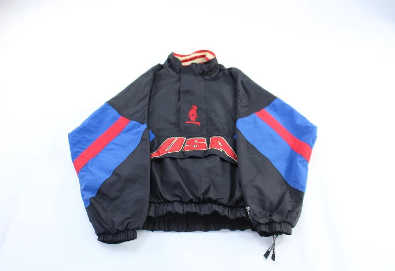 Women's Windbreaker Coats90's Atlanta Olympics Embroidered USA Starter Pullover Jacket