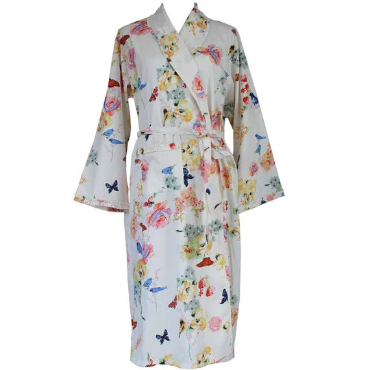 women's pajama sets with matching robesBlossom Cotton Printed Dressing Gown