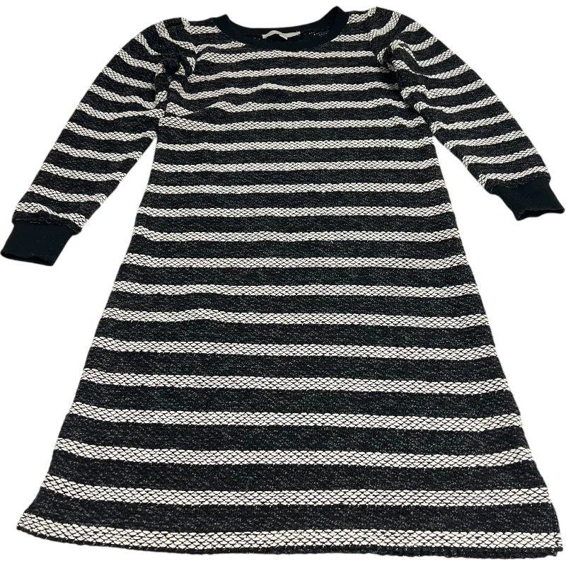 Women's Shawl Collar DressesDress Casual Midi By Loft In Black & White, Size: S