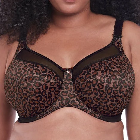 seamless bra with lace detailingGODDESS KAYLA UW BANDED BRA DARK LEOPARD