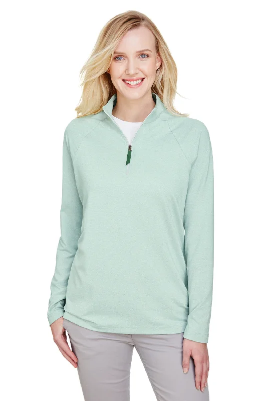 Women's Hooded Sweatshirts with Heavyweight FabricDevon & Jones Womens CrownLux Clubhouse Performance Moisture Wicking 1/4 Zip Sweatshirt - Kelly Green