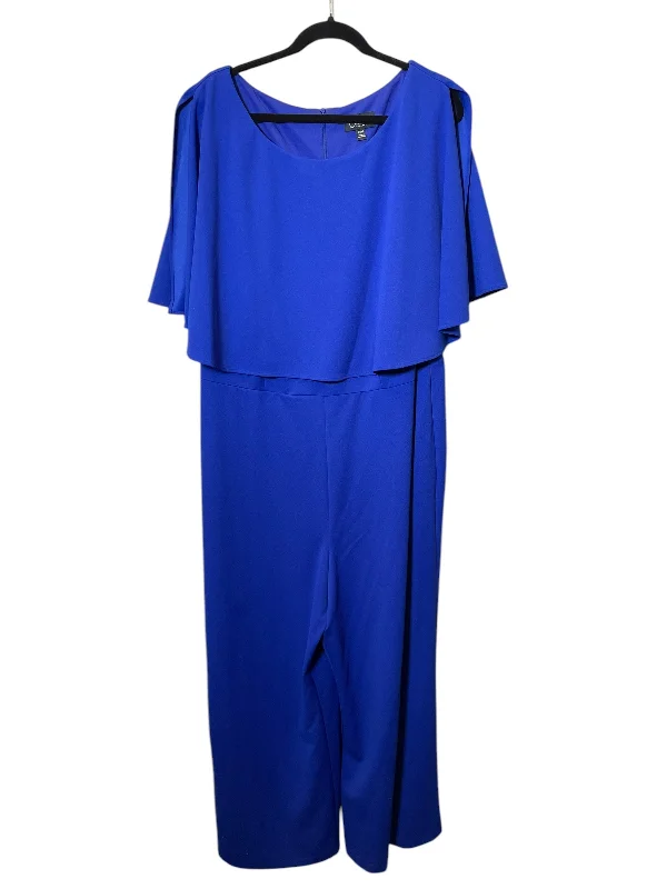 Women's Jumpsuits with Full LengthJumpsuit By Connected Apparel In Blue, Size: 3x