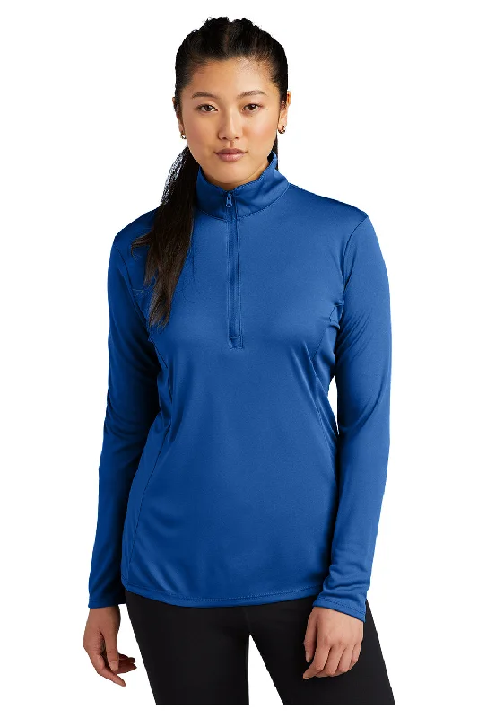 Women's Hooded Sweatshirts with DrawstringsSport-Tek Womens Competitor Moisture Wicking 1/4 Zip Sweatshirt - True Royal Blue