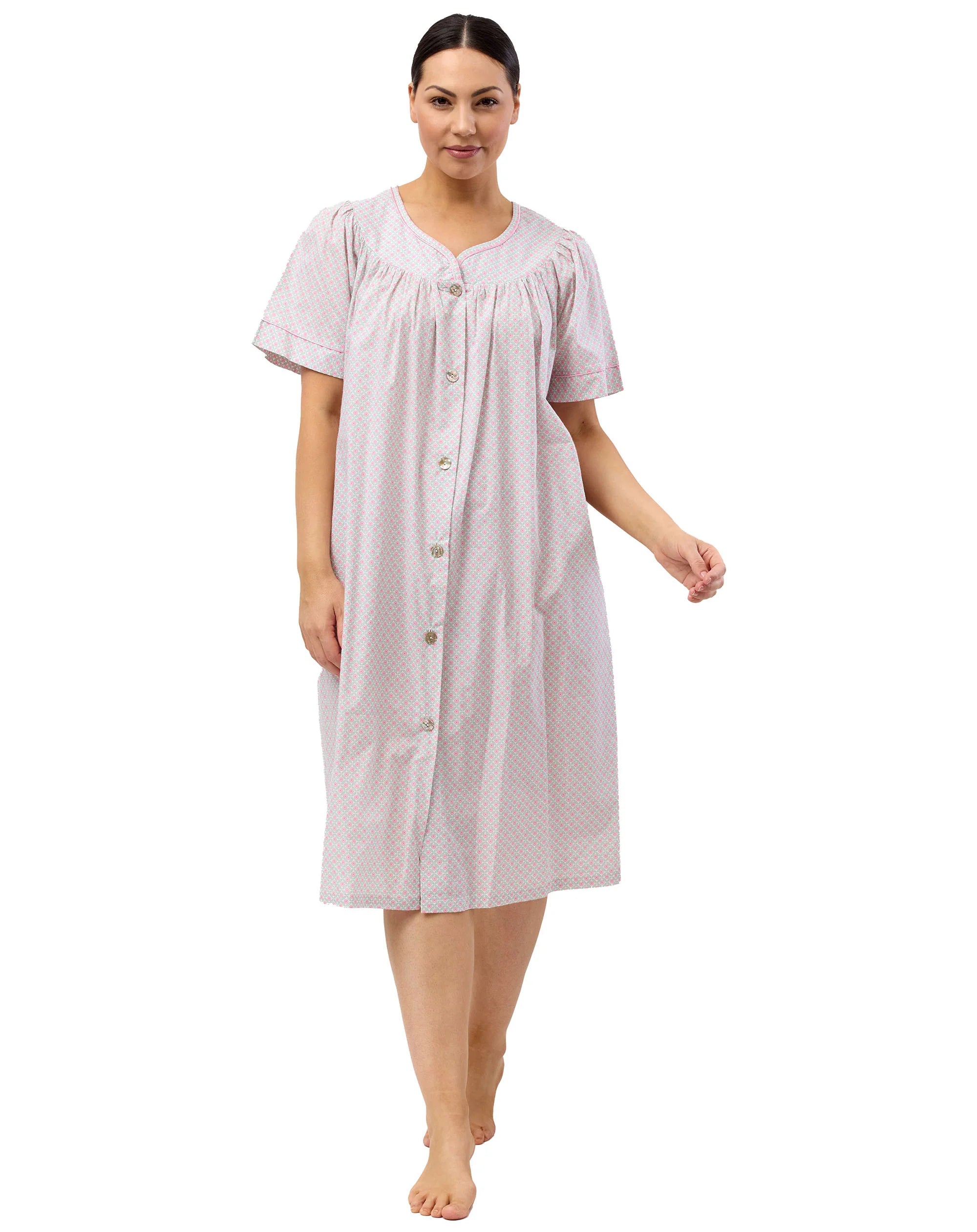 women's pajamas for those who appreciate soft, breathable fabricsSchrank geo cotton brunchcoat SK901g