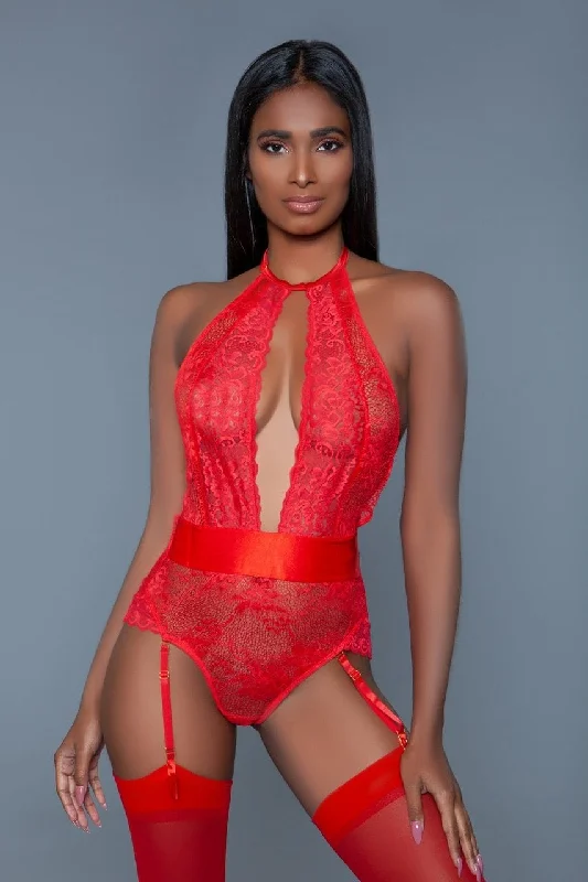 padded bra for small bustsGeovan Sexy Valentine Bodysuit (Red)