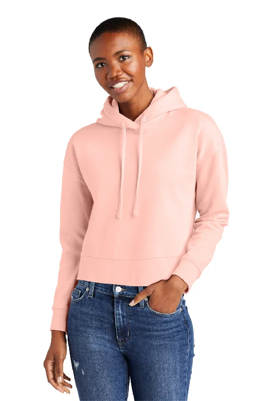 Women's Hooded Sweatshirts with Fitted SleevesDistrict Womens V.I.T. Fleece Hooded Sweatshirt Hoodie - Rosewater Pink