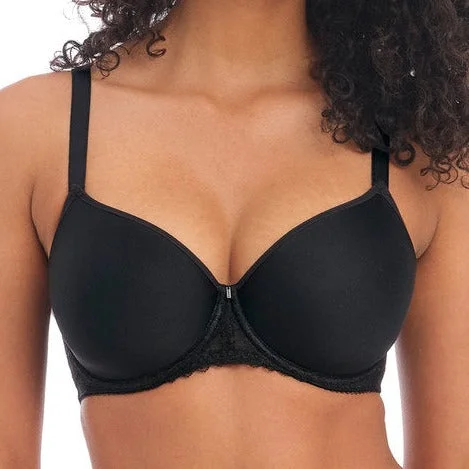 wireless lace bra with adjustable straps for versatilityFREYA SIGNATURE UW MOULDED SPACER BRA BLACK