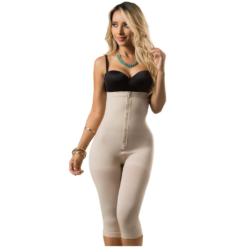 open-bust waist trainer with lace details for a feminine touchLT.ROSE 21998 | Fajas Colombianas Reductoras Completa Diseño Strapless | Faja Moldeadora de Uso Diario