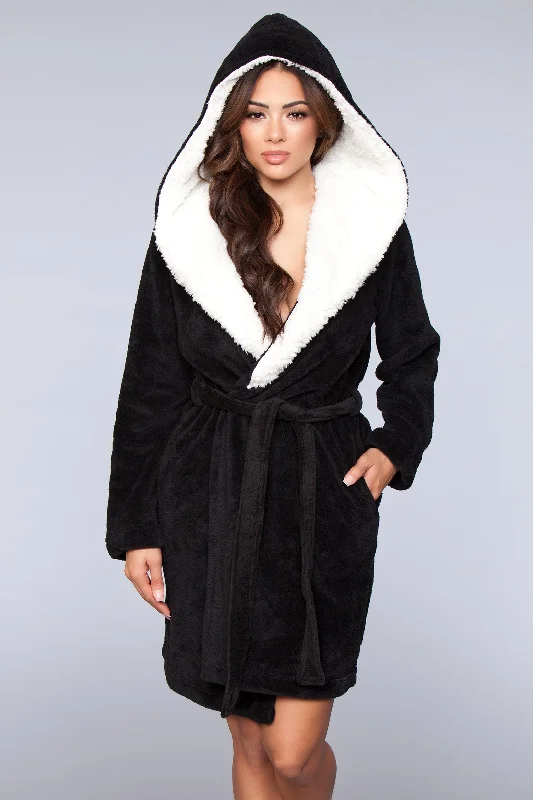 women's pajamas with a modern twistJanet Plush Fleece Color Block Robe