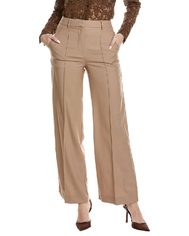 Women's Jodhpurs with Boat CollarReiss Kate Wide Leg Wool Trouser