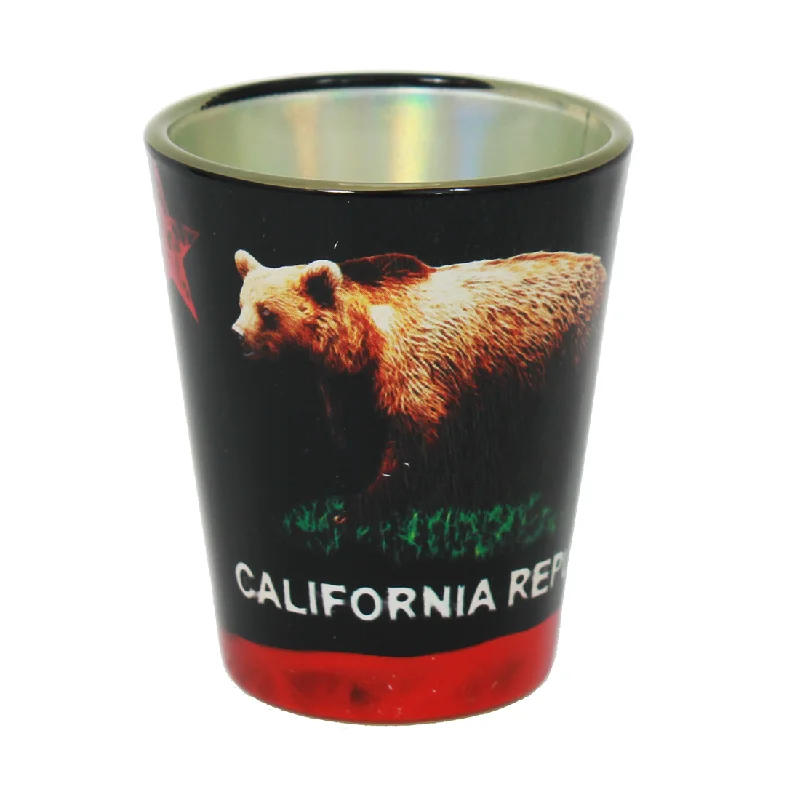 Women's Hooded Sweatshirts with Ribbed LiningCalifornia Republic Bear Flag Shot Glass