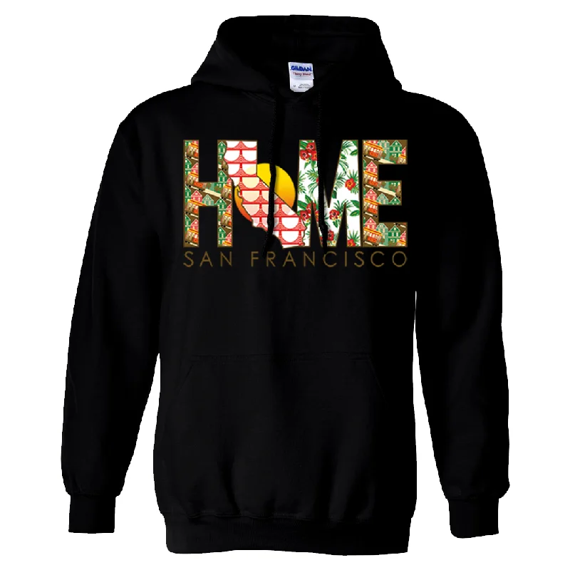 Women's Hooded Sweatshirts with Chevron LiningSan Francisco Home Sweatshirt Hoodie