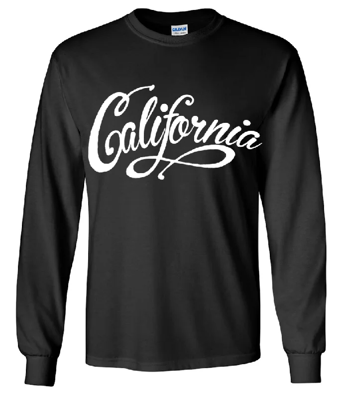 Women's Hooded Sweatshirts with Quick-Dry FabricCalifornia Beach Script Long Sleeve Shirt