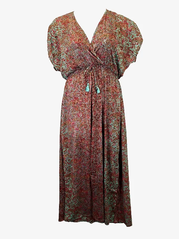 Women's Sweetheart-Back DressesCienna Timeless Boho Batwing Maxi Dress Size L