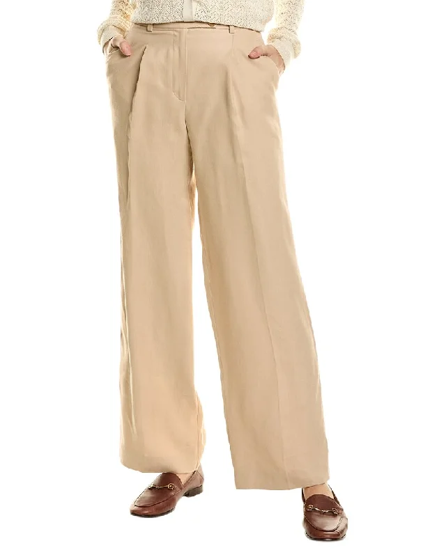 Women's Jodhpurs with V-Shaped HemReiss Hollie Wide Leg Linen-Blend Trouser