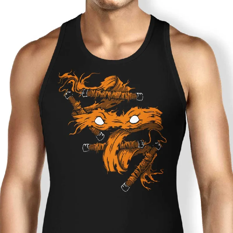 Women's Blouse with Shirt CollarOrange Rage - Tank Top