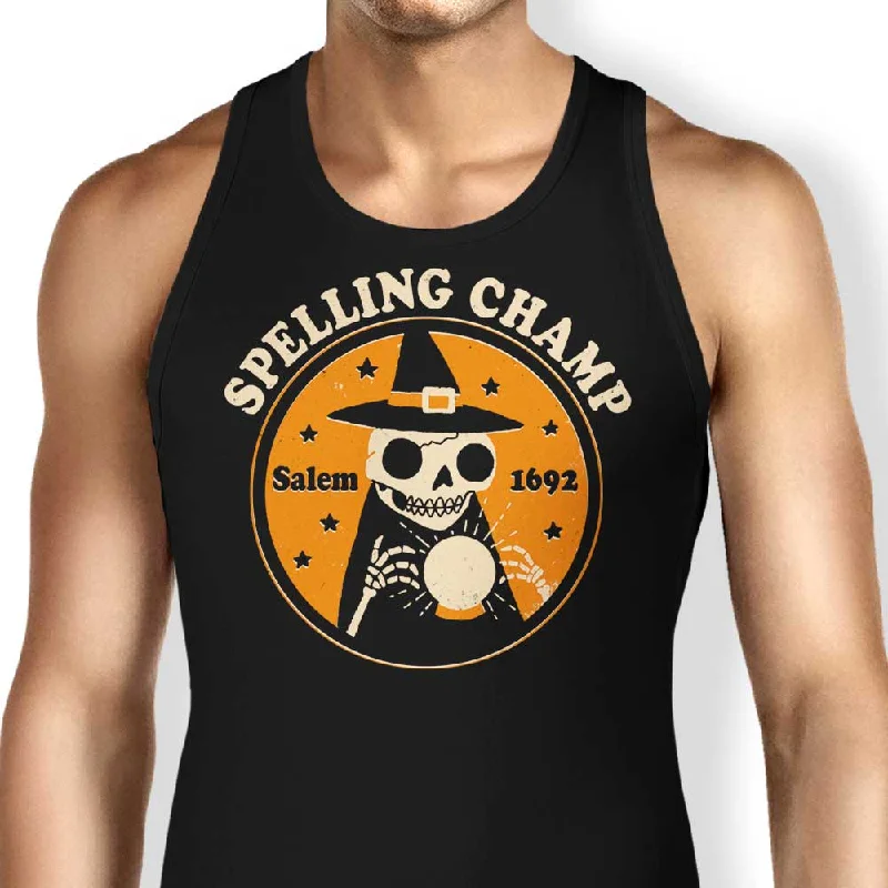 Women's Blouse with Rounded CollarSpelling Champ - Tank Top