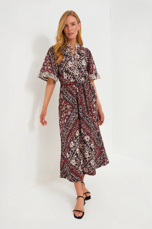 Red Danae Print Shortsleeve Dress