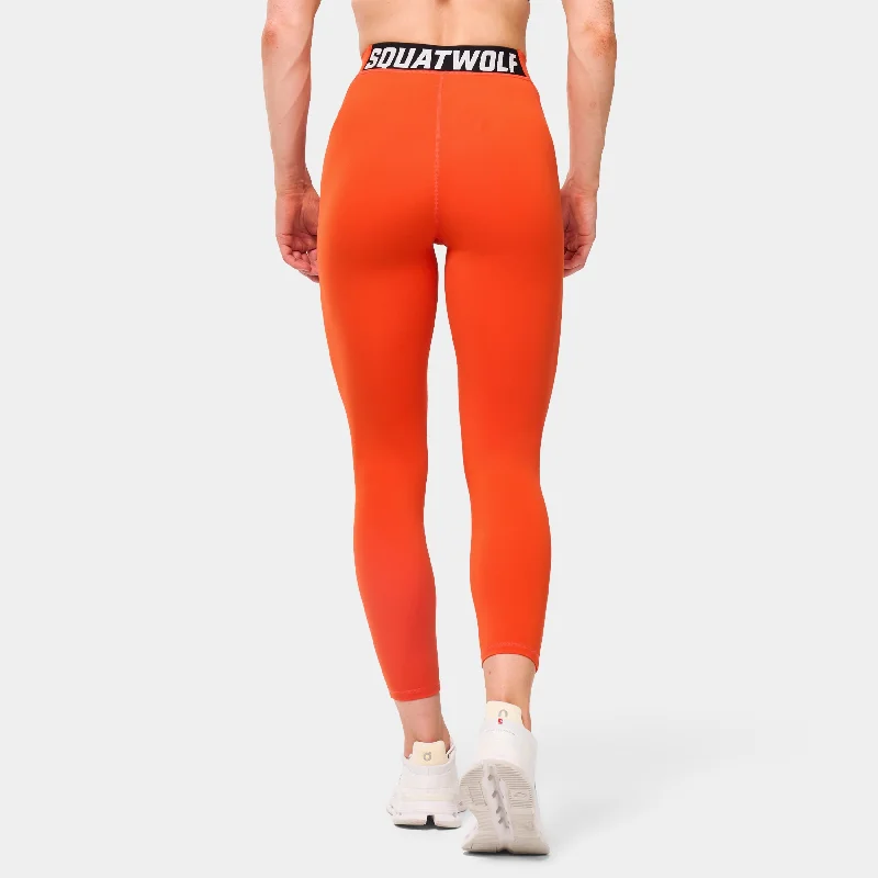 Wordmark 24" Leggings - Orange.Com