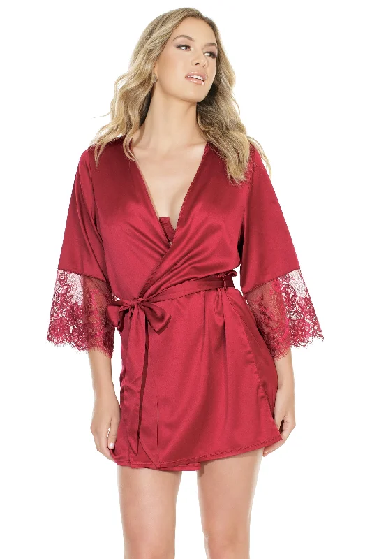 women's pajamas for cold weatherCoquette 7224 Soft Stretch Satin Robe