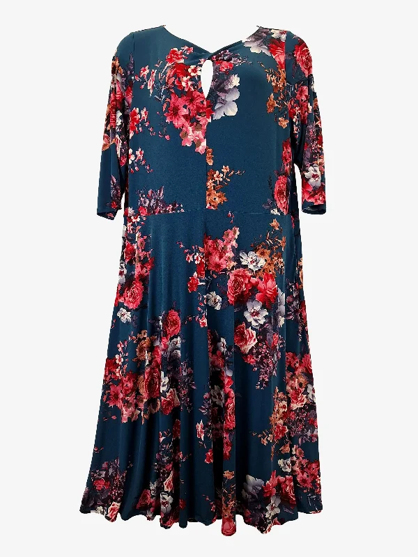 Women's High Collar DressesLeina & Fleur Effortless Stretch Meadow Maxi Dress Size 22