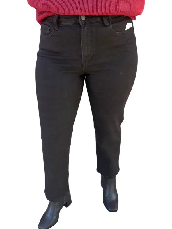 Women's Jodhpurs with ButtonsVervet Ankle Straight Jeans In Black