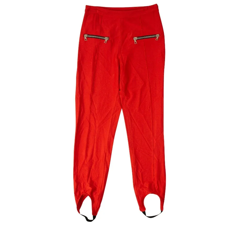 Women's Jodhpurs with Square NeckUnravel Project Slim Fit Stirrup Pants - Red