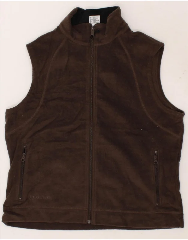 Women's Wool CoatsCOLUMBIA Womens Fleece Gilet UK 18 XL Brown Polyester