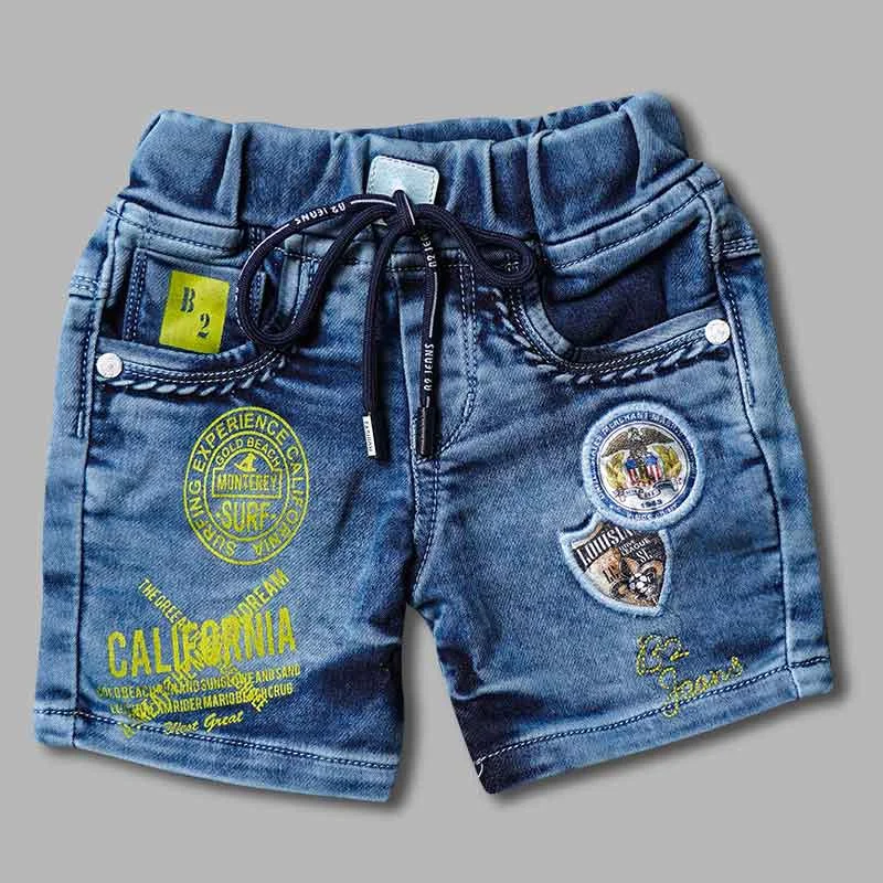 Denim Shorts For Boys with Elastic Waist