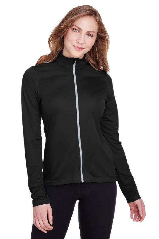 Women's Hooded Sweatshirts with Moisture-Wicking FabricPuma Womens Icon Performance Moisture Wicking Full Zip Sweatshirt - Black