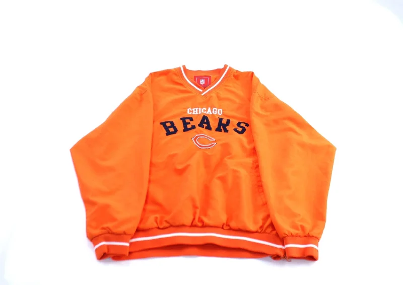 Women's Zip-Up CoatsNFL Chicago Bears Embroidered Windbreaker Pullover