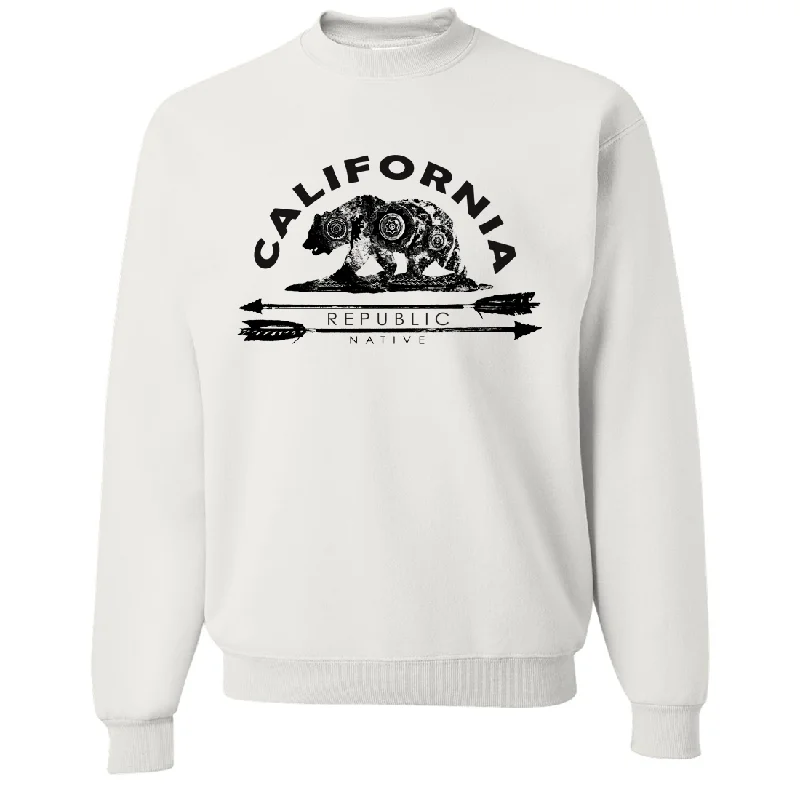 Women's Hooded Sweatshirts with Wool LiningCalifornia Arrow Bear Crewneck Sweatshirt