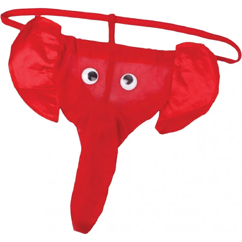 lace front closure braElephant Thong - Red - One Size