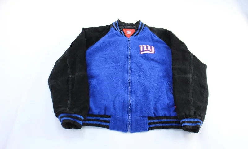 Women's Bomber CoatsNFL New York Giants Embroidered Zip Up Jacket