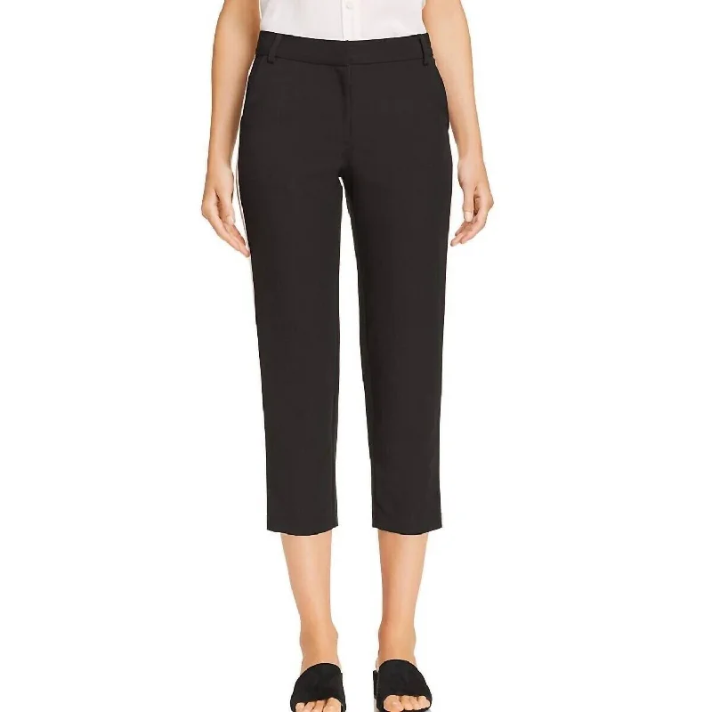 Women's Jodhpurs with Sweetheart CollarWomen's Tuxedo Stripe Capri Cropped Pants In Black/white