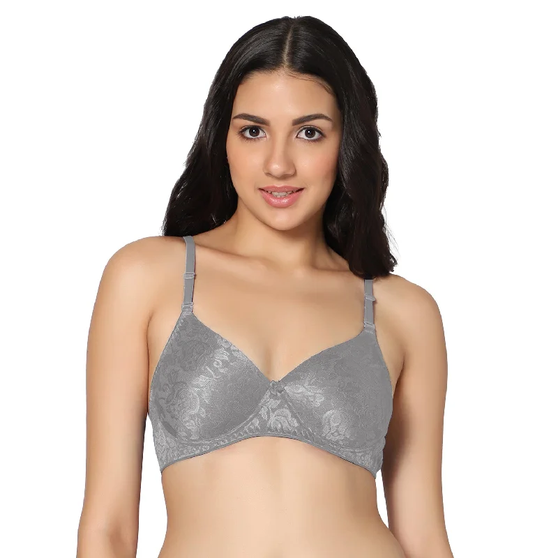 minimizer bra for reduction in bust sizeT-shirt Grey Color Medium Coverage Padded Bra (Pack of 1)