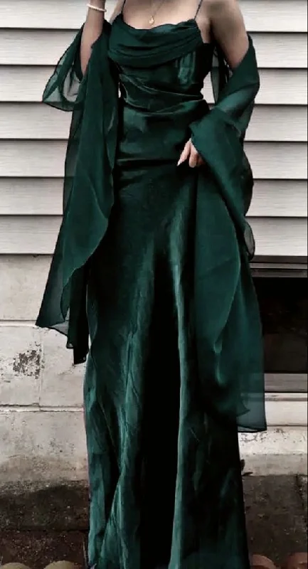 Women's Empire Waist DressesDark Green Long Prom Dresses,Evening Gown,Party Dresses,Formal Dress      S3501