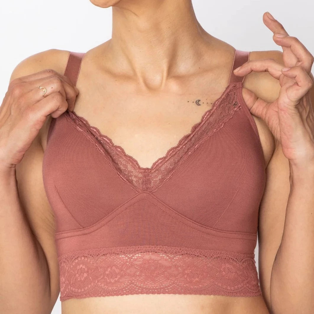 wireless bra for breastfeedingANAONO DELILAH SOFT CUP BRA DUSTY ROSE