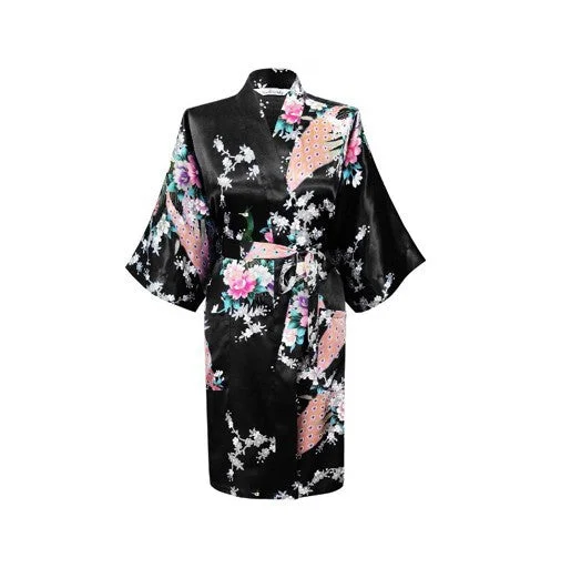 floral print women's pajamasSilk Satin Wedding Bride Bridesmaid Robe