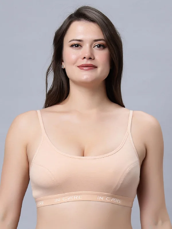 plus-size full-bust braNon-Padded Full Coverage Sports Bra Skin Color (Pack of 1)