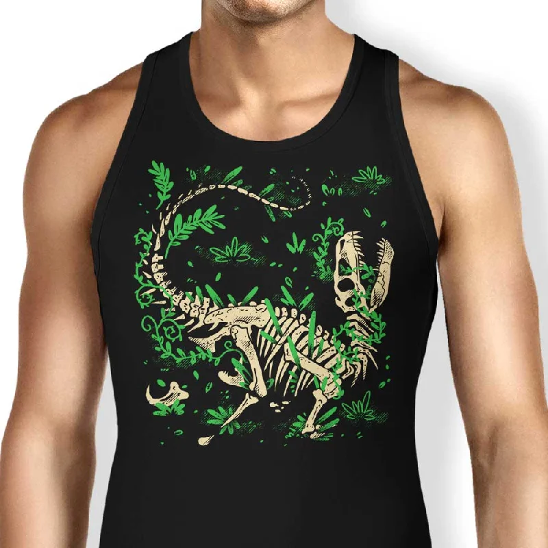 Women's Blouse with V-Shaped CollarRaptor Fossils - Tank Top